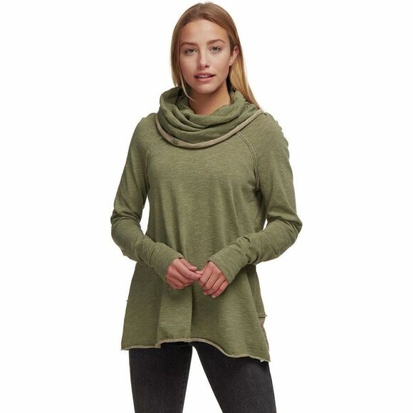 Free People | FP Beach Cotton Cocoon Cowl Long Sleeve Pullover in Green | XS/S - Picture 5 of 9